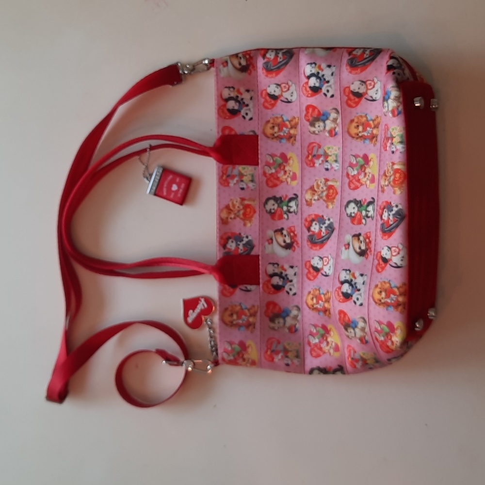 Harvey's Seatbelt Medium Streamline Tote Valentine's Day Puppy Love